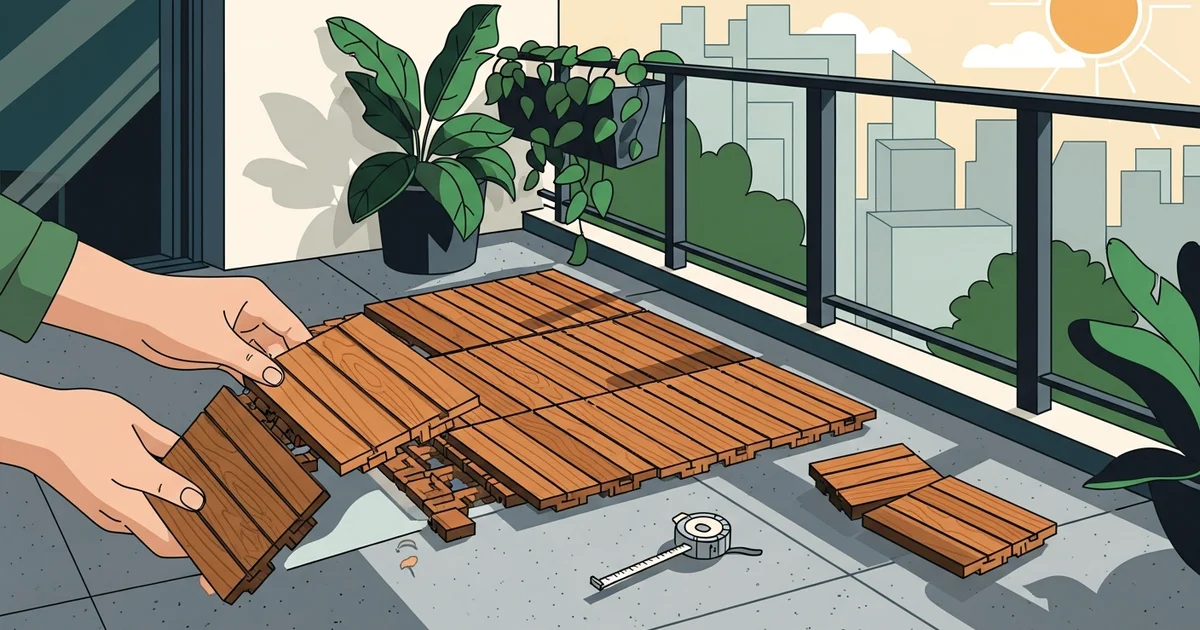 Hoe leg je een balkonvloer? Kliktegels, hout of kunststof