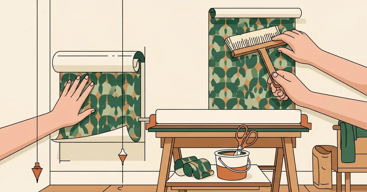 Hoe behang je een muur? Stap-voor-stap handleiding voor beginners