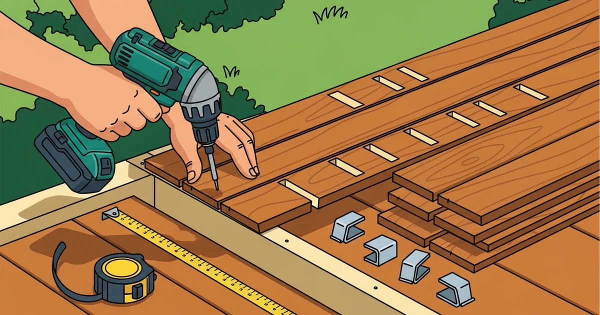 Illustratie bij de handleiding: Hoe leg je een houten vlonder aan in je tuin