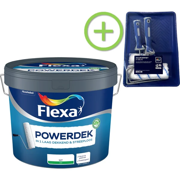 Flexa Powerdek Buitenmuurverf Wit 10L