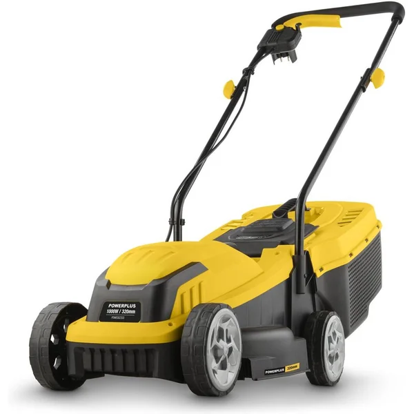 Powerplus elektrische grasmaaier POWEG62203 - 1000 W, 320 mm Ø grasmachine, tuintoestel, met grasopvangsysteem en achteruitworp