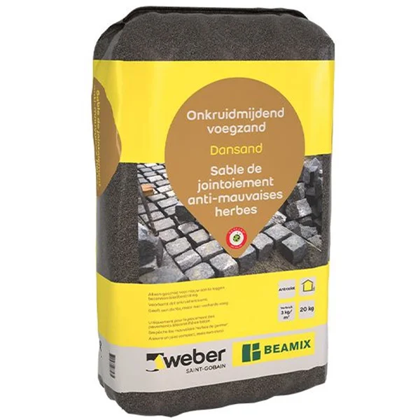 Weber onkruidmijdend voegzand (dansand) antraciet 20kg