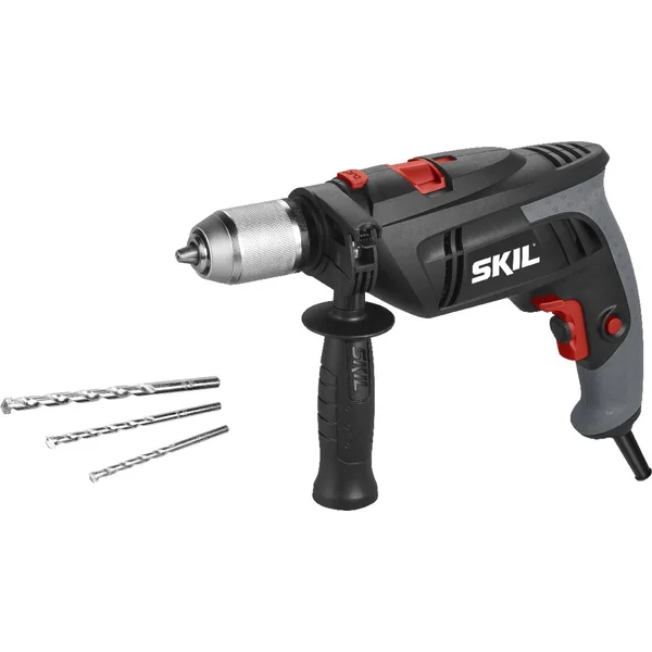 SKIL Klopboormachine 1000W - Klopboor - Boormachine voor Hout, Staal & Metselwerk - Boorcacpaciteit Tot 40mm - Klopboormachines - Met Diepteaanslag & Zijhandgreep - Inclusief Steenboorset 3 Stuks - Skil 6398 AA