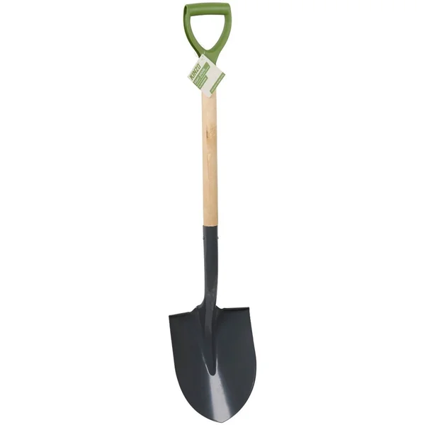 Kinzo Tuinspade Metaal 105 cm – Stevige Tuinschop met Houten Steel en Kunststof Handvat – Schop voor Tuinwerk, Spade voor Graven, Schep voor Aarde of Boomwortels