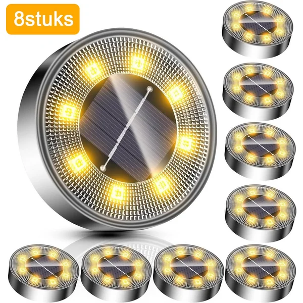 Solar tuinverlichting grondspots (8 stuks)